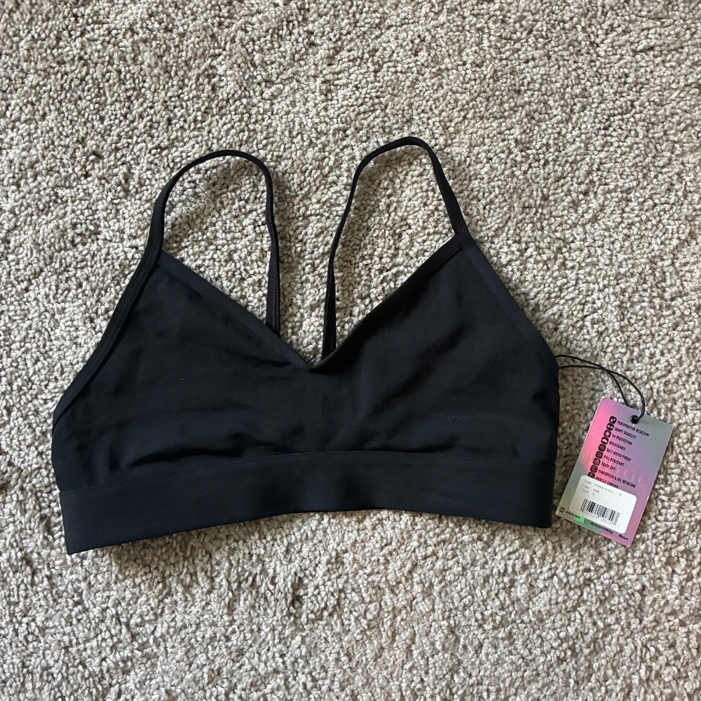 Jolyn Mara Black Bikini Top Size Small